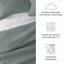 Kirklands Home Quilts|Stitched Diamond 2-pc. Twin Quilt Set Green