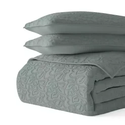Kirklands Home Quilts|Stitched Floral 2-pc. Twin Quilt Set Green