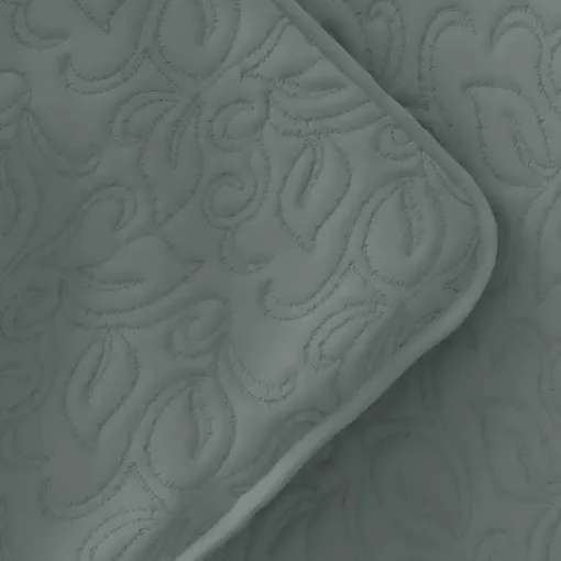 Kirklands Home Quilts|Stitched Floral 3-pc. King Quilt Set Green
