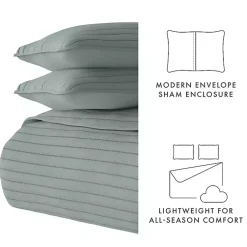 Kirklands Home Quilts|Stitched Stripes 2-pc. Twin Quilt Set Green