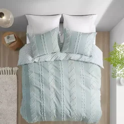 Kirklands Home Comforters|Stripe Diamond California King Comforter Set Green