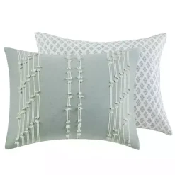 Kirklands Home Comforters|Stripe Diamond California King Comforter Set Green