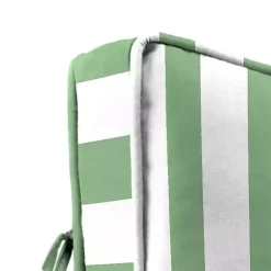 Kirklands Home Outdoor Cushions & Pillows|Green Striped Outdoor Deep Seat Cushion