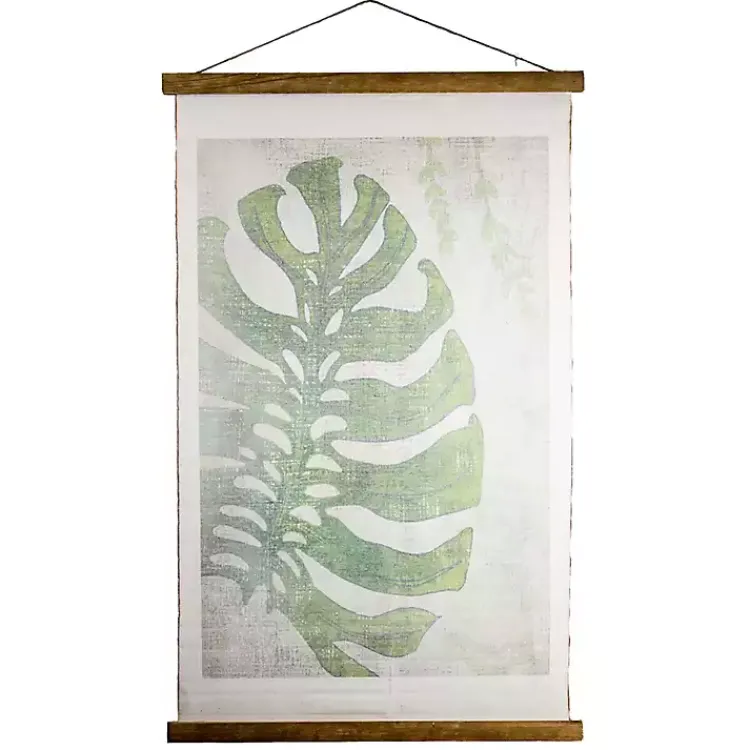 Kirklands Home Wall Plaques|Taro Scroll Tapestry Green