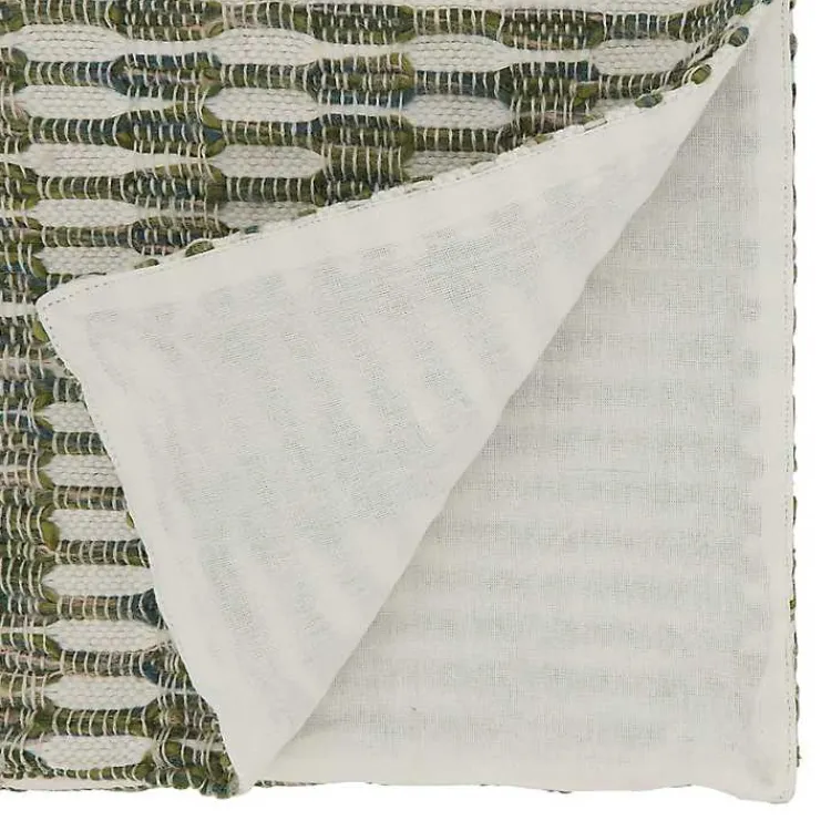 Kirklands Home Table Linens|Green Tea Woven Stripe Table Runner, 54 in.