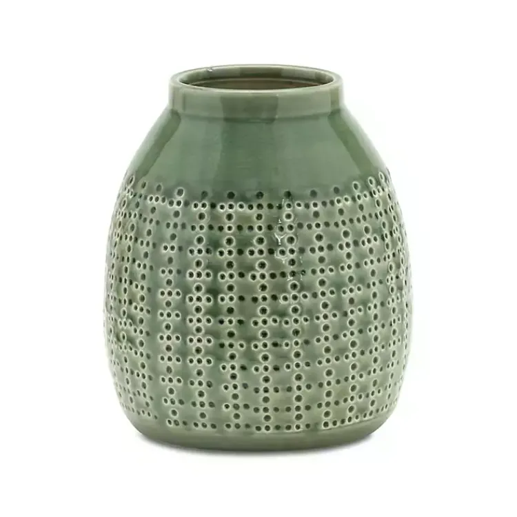 New Terracotta Dotted Vase, 9 in. Vases