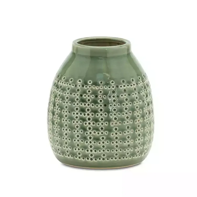New Terracotta Dotted Vase, 7 in. Vases