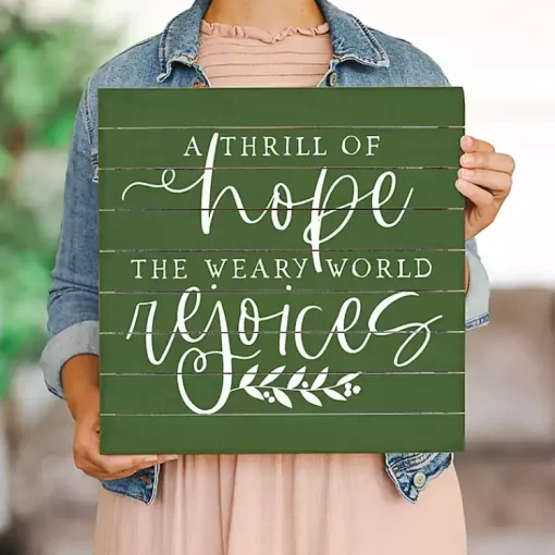Discount Thrill of Hope Wall Plaque Christmas Art & Wall Decor