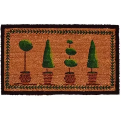 Kirklands Home Doormats|Green Topiaries Doormat Brown