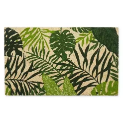 Kirklands Home Doormats|Tropical Fronds Doormat Green