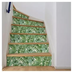 Kirklands Home Wall Murals & Wallpaper|Tropical Leaves Peel & Stick Wallpaper Green