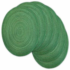 Kirklands Home Table Linens|Variegated Round Placemats, Set of 6 Green