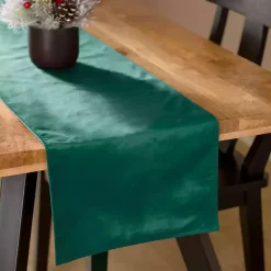 Kirklands Home Table Linens|Velvet Christmas Table Runner, 90 in. Green