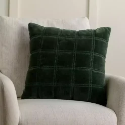 New Velvet Quilted Pillow, 22 in. Pillows