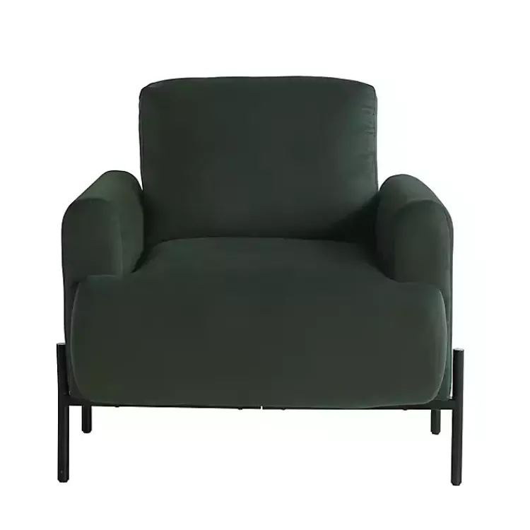 Kirklands Home Accent Chairs|Velvet Upholstered Knox Accent Chair Green