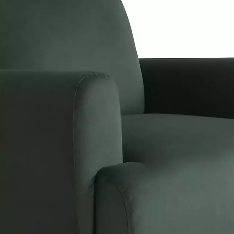 Kirklands Home Accent Chairs|Velvet Upholstered Knox Accent Chair Green