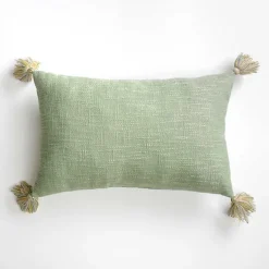 Sale Green Welcome Bunny Lumbar Pillow Easter Decorations
