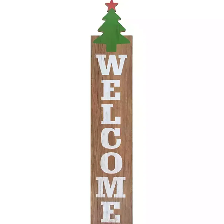 Online Green Welcome Christmas Tree Wall Decoration Outdoor Christmas Decorations