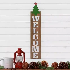 Online Green Welcome Christmas Tree Wall Decoration Outdoor Christmas Decorations