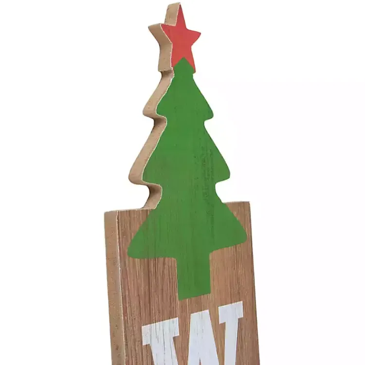 Online Green Welcome Christmas Tree Wall Decoration Outdoor Christmas Decorations
