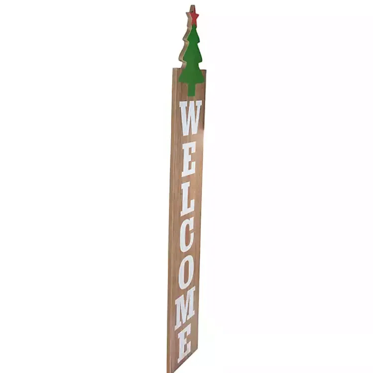 Online Green Welcome Christmas Tree Wall Decoration Outdoor Christmas Decorations