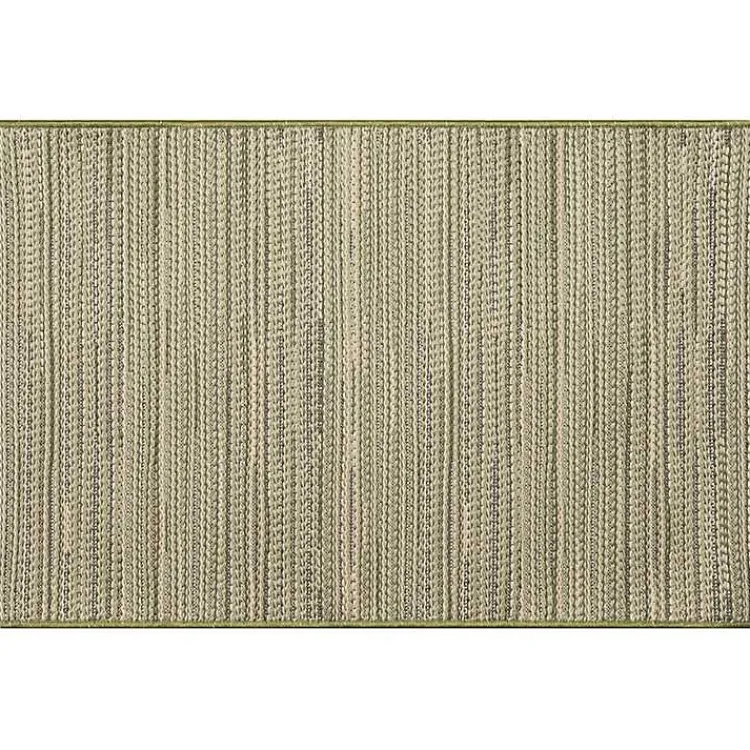 Kirklands Home Outdoor Rugs|Woven Lines Indoor/Outdoor Accent Rug, 2x2 Green