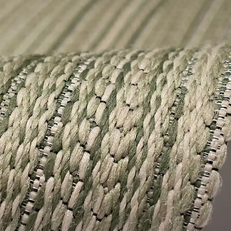 Kirklands Home Outdoor Rugs|Woven Lines Indoor/Outdoor Accent Rug, 2x2 Green