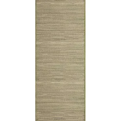 Kirklands Home Outdoor Rugs|Woven Lines Indoor/Outdoor Runner, 1x4 Green