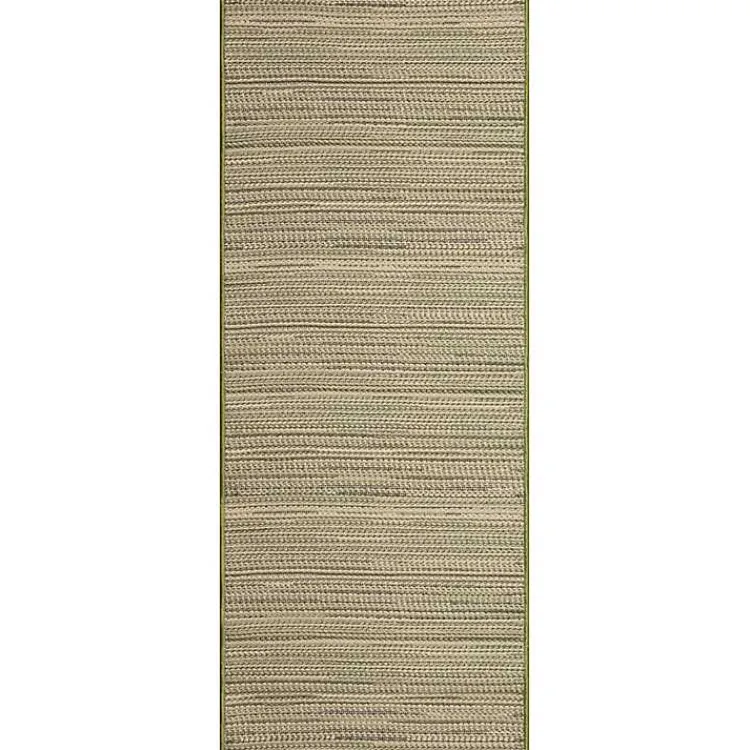 Kirklands Home Outdoor Rugs|Woven Lines Indoor/Outdoor Runner, 1x4 Green