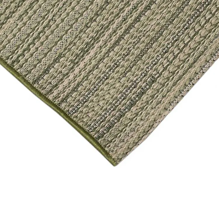 Kirklands Home Outdoor Rugs|Woven Lines Indoor/Outdoor Runner, 1x4 Green