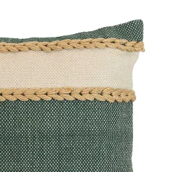 Hot Green Woven Wide Stripe Indoor/Outdoor Pillow Pillows