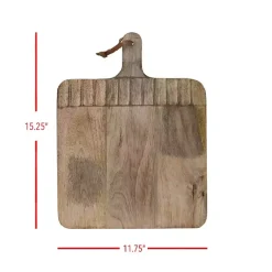 Kirklands Home Serving & Entertaining|Grooves Hand Carved Mango Wood Cutting Board Brown