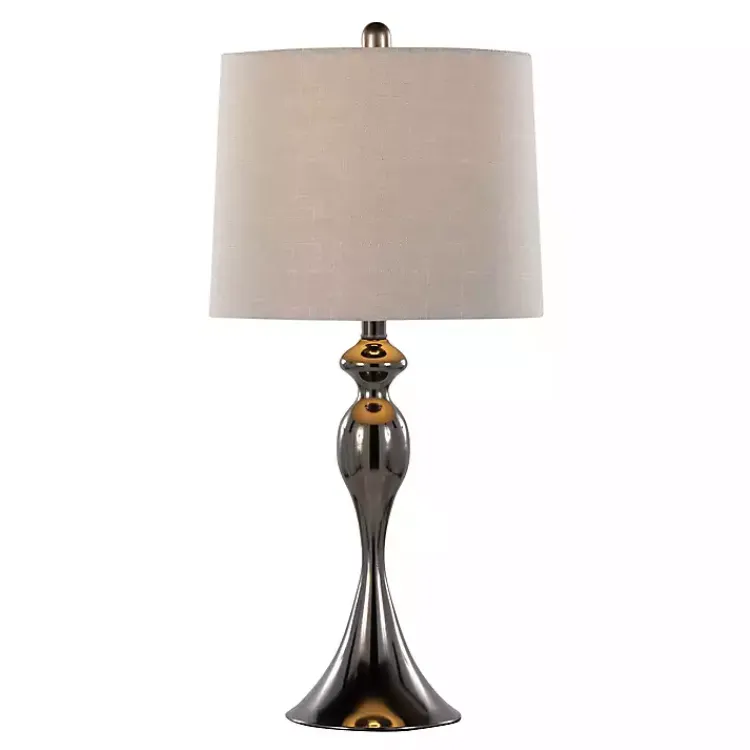 Kirklands Home Table Lamps|Gunmetal Ashland Table Lamps, Set of 2 Silver