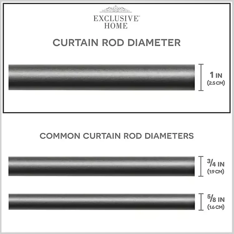 Kirklands Home Curtain Rods & Hardware|Gunmetal Hyde Wrap Around Curtain Rod, 120 in.