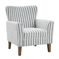 Kirklands Home Accent Chairs|Gustaf Navy Striped Armchair