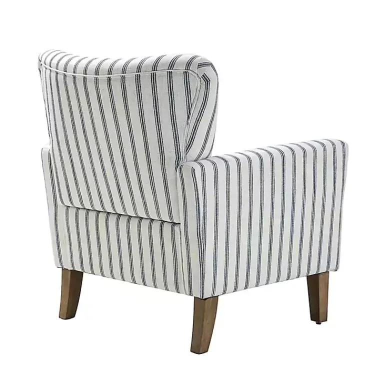 Kirklands Home Accent Chairs|Gustaf Navy Striped Armchair