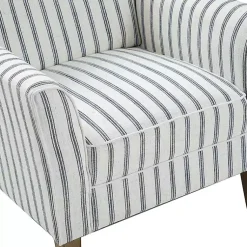Kirklands Home Accent Chairs|Gustaf Navy Striped Armchair