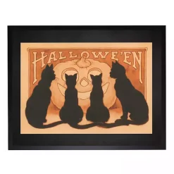 Online Halloween Black Cats Framed Wall Art Halloween