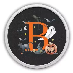 Halloween Monogram B White Framed Wall Plaque Halloween
