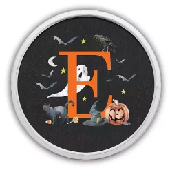 Online Halloween Monogram E White Framed Wall Plaque Halloween