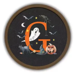 Sale Halloween Monogram G Brown Framed Wall Plaque Halloween