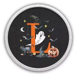 Halloween Monogram L White Framed Wall Plaque Halloween