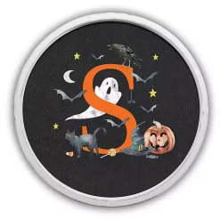 Sale Halloween Monogram S White Framed Wall Plaque Halloween