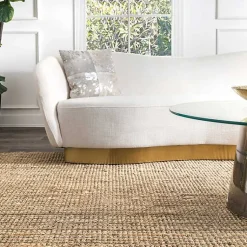 Kirklands Home Area Rugs|Hand Woven Chunky Loop Jute Caspar Runner Tan