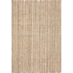 Kirklands Home Area Rugs|Hand Woven Looped Natural Jute Area Rug, 9x12 Tan