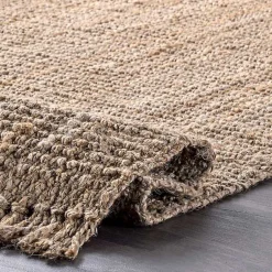 Kirklands Home Area Rugs|Hand Woven Looped Natural Jute Area Rug, 9x12 Tan