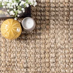 Kirklands Home Area Rugs|Hand Woven Looped Natural Jute Area Rug, 9x13 Tan