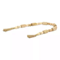 Handcrafted Natural Wood Beaded Garland Decorative Accents