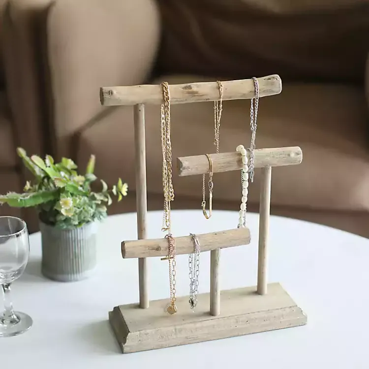 Kirklands Home Bathroom Accessories|Handmade Driftwood Large Jewelry Stand Brown