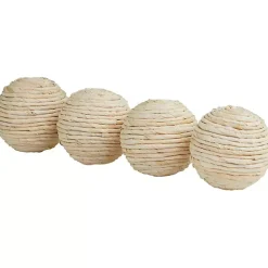 Clearance Handmade Wrapped Jute Orbs, Set of 4 Bowl Filler